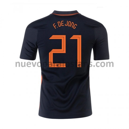Camiseta de Fútbol Países Bajos Frenkie de Jong 21 Exterior Euro 2020 Manga Corta
