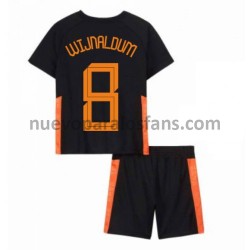 Camiseta de Fútbol Países Bajos Georginio Wijnaldum 8 Niño Exterior Euro 2020 Manga Corta