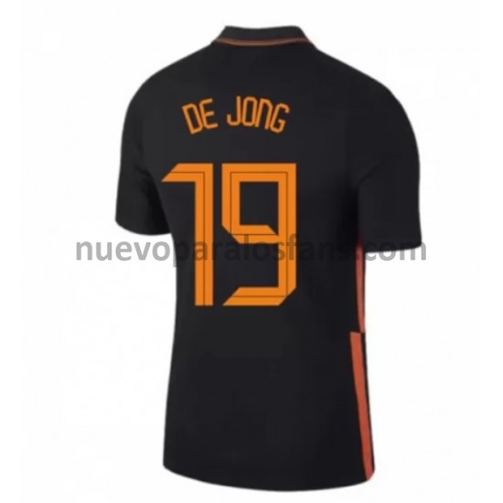 Camiseta de Fútbol Países Bajos Luuk de Jong 19 Exterior Euro 2020 Manga Corta