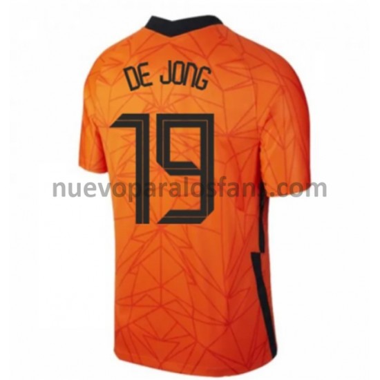 Camiseta de Fútbol Países Bajos Luuk de Jong 19 Casa Euro 2020 Manga Corta
