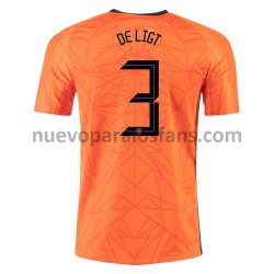 Camiseta de Fútbol Países Bajos MATTHIJS DE LIGT 3 Casa Euro 2020 Manga Corta