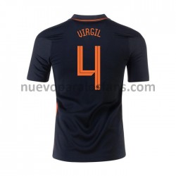 Camiseta de Fútbol Países Bajos VIRGIL 4 Exterior Euro 2020 Manga Corta