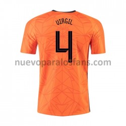 Camiseta de Fútbol Países Bajos VIRGIL 4 Casa Euro 2020 Manga Corta