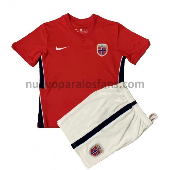 Camiseta de Fútbol Noruega Niño Casa 2020-2021 Manga Corta