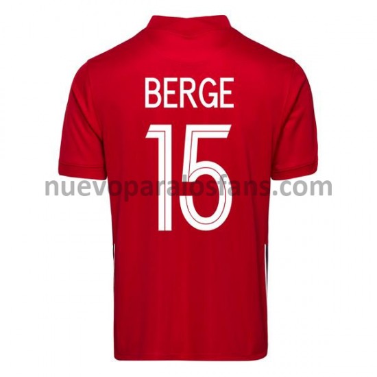 Camiseta de Fútbol Noruega Sander Berge 15 Casa 2020-2021 Manga Corta