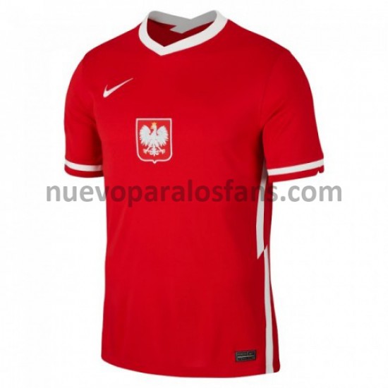 Camiseta de Fútbol Polonia Exterior Euro 2020 Manga Corta