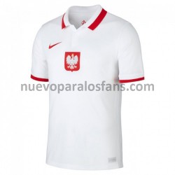 Camiseta de Fútbol Polonia Casa Euro 2020 Manga Corta