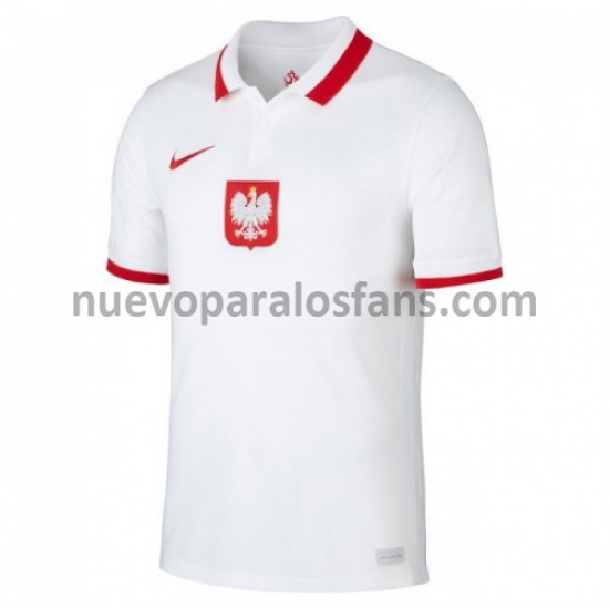 Camiseta de Fútbol Polonia Casa Euro 2020 Manga Corta