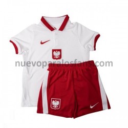 Camiseta de Fútbol Polonia Niño Casa Euro 2020 Manga Corta