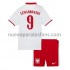 Camiseta de Fútbol Polonia Robert Lewandowski 9 Niño Casa Euro 2020 Manga Corta