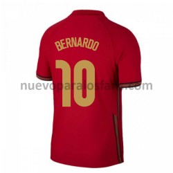 Camiseta de Fútbol Portugal Bernardo Silva 10 Casa Euro 2020 Manga Corta