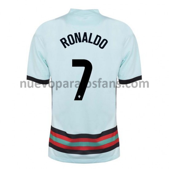 Camiseta de Fútbol Portugal Cristiano Ronaldo 7 Exterior Euro 2020 Manga Corta