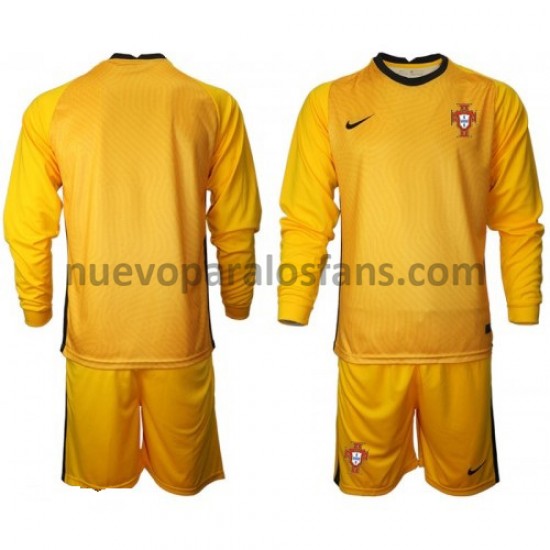 Camiseta de Fútbol Portugal Portero Niño Exterior Euro 2020 Manga Larga
