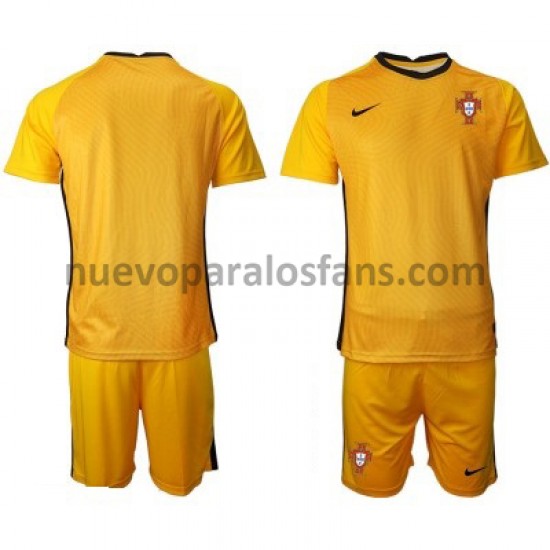 Camiseta de Fútbol Portugal Portero Niño Exterior Euro 2020 Manga Corta