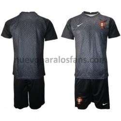 Camiseta de Fútbol Portugal Portero Niño Casa Euro 2020 Manga Corta