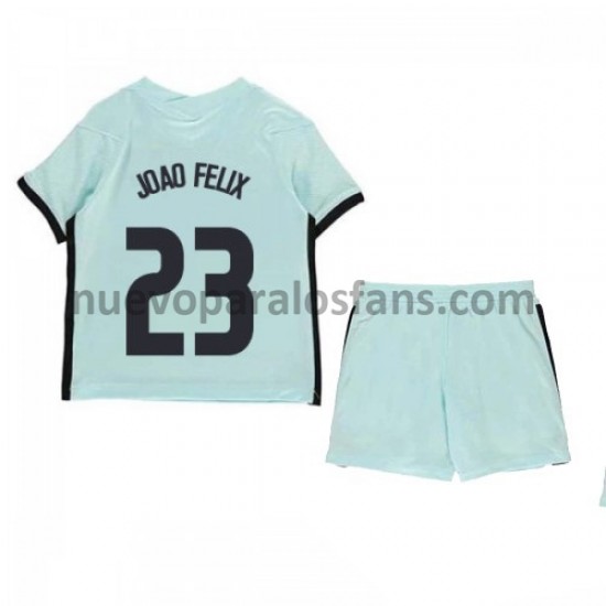 Camiseta de Fútbol Portugal Joao Felix 23 Niño Exterior Euro 2020 Manga Corta