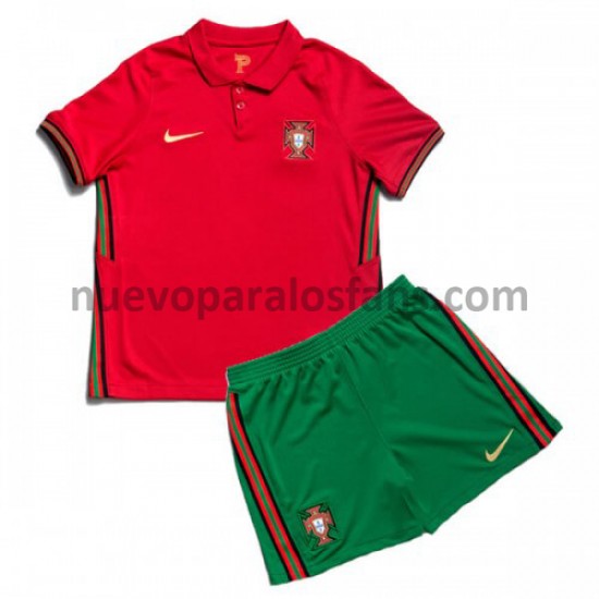 Camiseta de Fútbol Portugal Niño Casa Euro 2020 Manga Corta