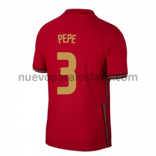 Camiseta de Fútbol Portugal Pepe 3 Casa Euro 2020 Manga Corta