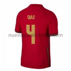 Camiseta de Fútbol Portugal Ruben Dias 4 Casa Euro 2020 Manga Corta