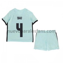 Camiseta de Fútbol Portugal Ruben Dias 4 Niño Exterior Euro 2020 Manga Corta