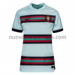 Camiseta de Fútbol Portugal Mujer Exterior Euro 2020 Manga Corta
