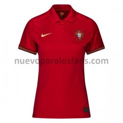 Camiseta de Fútbol Portugal Mujer Casa Euro 2020 Manga Corta