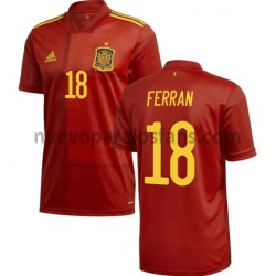 Camiseta de Fútbol España Ferran 18 Casa Euro 2020 Manga Corta