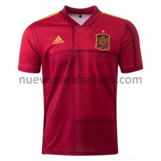 Camiseta de Fútbol España Casa Euro 2020 Manga Corta