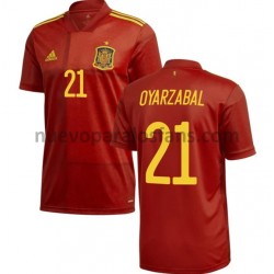 Camiseta de Fútbol España Oyarzabal 21 Casa Euro 2020 Manga Corta