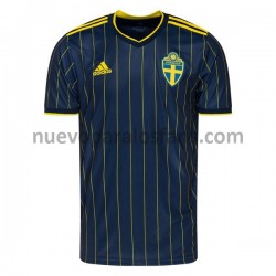 Camiseta de Fútbol Suecia Exterior Euro 2020 Manga Corta
