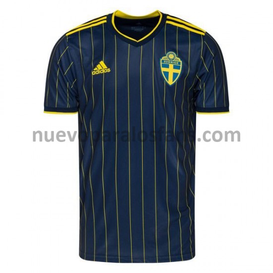 Camiseta de Fútbol Suecia Exterior Euro 2020 Manga Corta