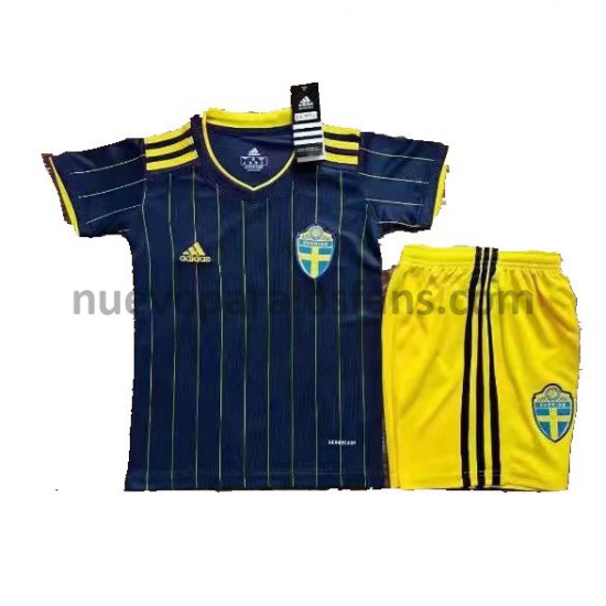 Camiseta de Fútbol Suecia Niño Exterior Euro 2020 Manga Corta