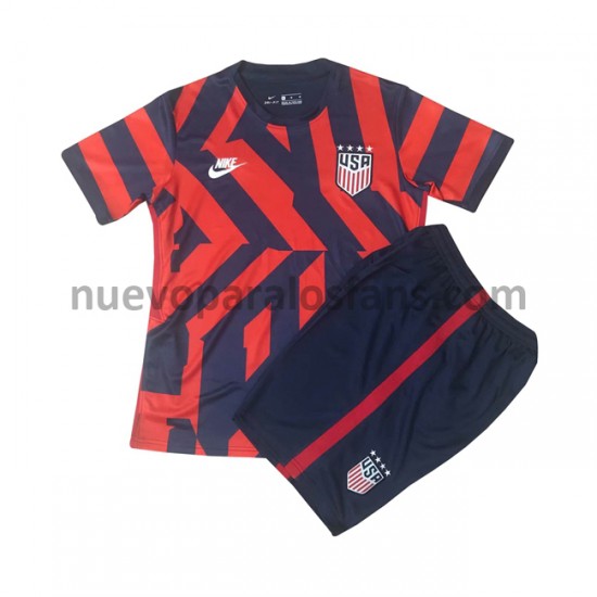 Camiseta de Fútbol Estados Unidos Niño Exterior 2021-2022 Manga Corta