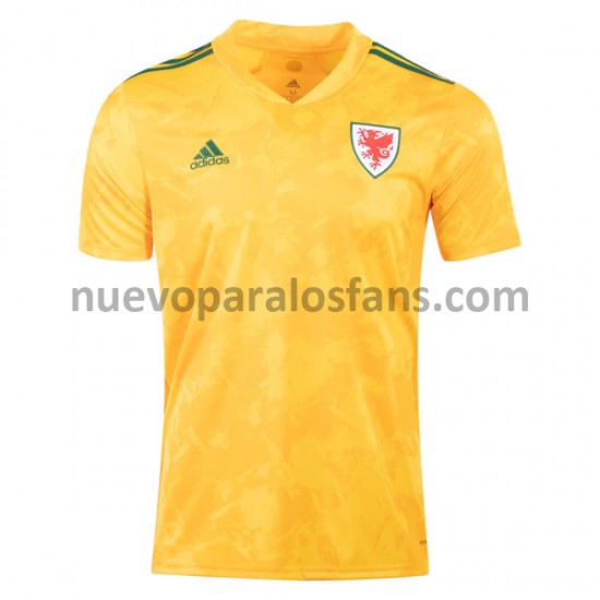 Camiseta de Fútbol Gales Exterior Euro 2020 Manga Corta