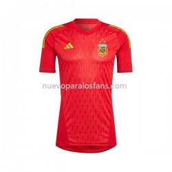 Camiseta de Fútbol Argentina Portero Hombre Exterior Copa Mundial 2022 Manga Corta