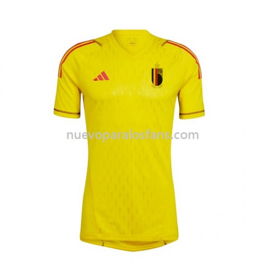 Camiseta de Fútbol Bélgica Portero Hombre Exterior Copa Mundial 2022 Manga Corta