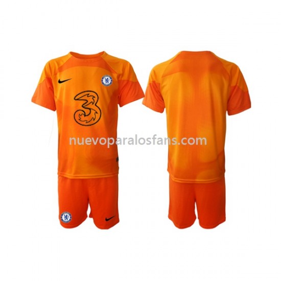 Camiseta de Fútbol Chelsea Portero Niño Casa 2022-2023 Manga Corta