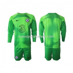 Camiseta de Fútbol Chelsea Portero Niño Tercera 2022-2023 Manga Larga