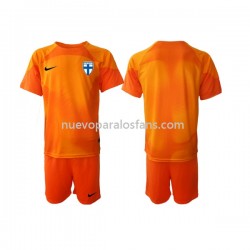 Camiseta de Fútbol Finlandia Portero Niño Casa 2022-2023 Manga Corta