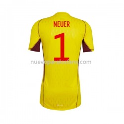 Camiseta de Fútbol Alemania Manuel Neuer 1 Portero Hombre Exterior Copa Mundial 2022 Manga Corta