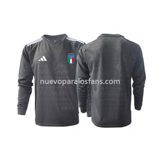 Camiseta de Fútbol Italia Portero Hombre Exterior 2023 Manga Larga