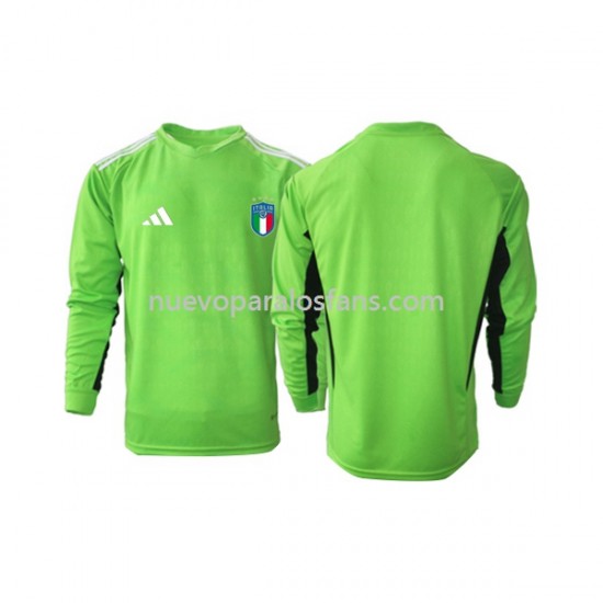 Camiseta de Fútbol Italia Portero Hombre Casa 2023 Manga Larga