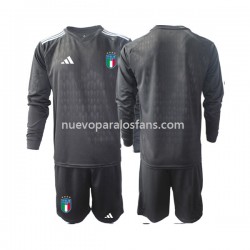Camiseta de Fútbol Italia Portero Niño Exterior 2023 Manga Larga