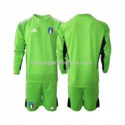 Camiseta de Fútbol Italia Portero Niño Casa 2023 Manga Larga