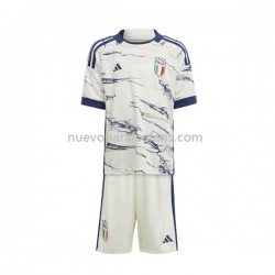 Camiseta de Fútbol Italia Niño Exterior 2023 Manga Corta
