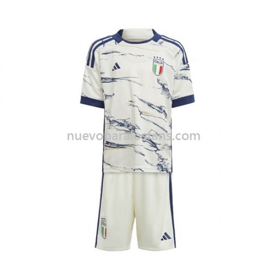 Camiseta de Fútbol Italia Niño Exterior 2023 Manga Corta