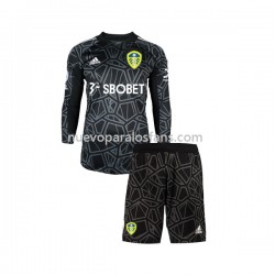 Camiseta de Fútbol Leeds United Portero Niño Casa 2022-2023 Manga Larga