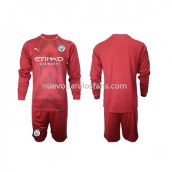 Camiseta de Fútbol Manchester City Portero Niño Casa 2022-2023 Manga Larga