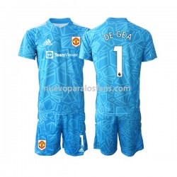 Camiseta de Fútbol Manchester United DE GEA 1 Portero Niño Casa 2022-2023 Manga Corta