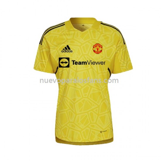 Camiseta de Fútbol Manchester United Portero Hombre Exterior 2022-2023 Manga Corta